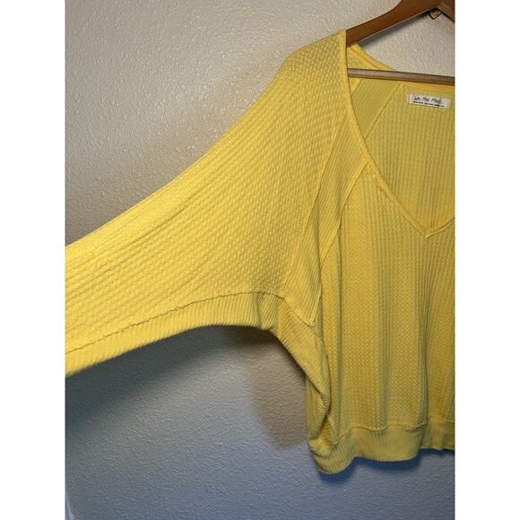 Free People We the Free Yellow Henley Thermal XS Streetwear Fairycore Indie - Picture 8 of 10